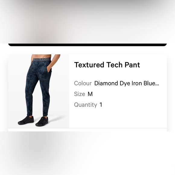Blue lululemon texture tech pant - Picture 2 of 3